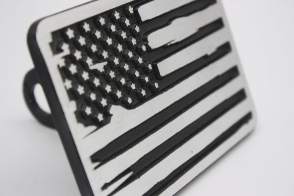 Hitch Cover - American Flag - Side View